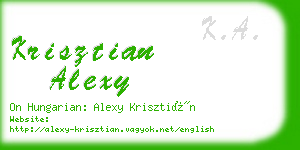 krisztian alexy business card